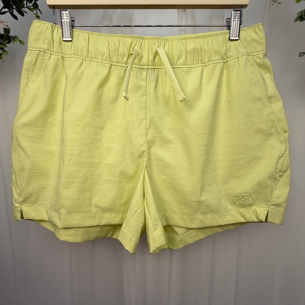 The North Face Womens Yellow Aphrodite Motion Shorts Size Large Hiking Outdoor